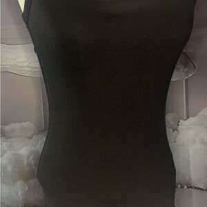 NO BOUNDARIES Black Ribbed Sleeveless Romper M (8-10) Cotton Blend Bodysuit